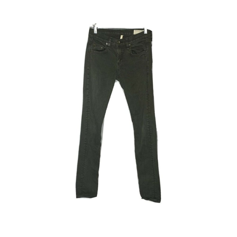 Rag & Bone The Dre Aged Dark Olive Skinny Jeans 24